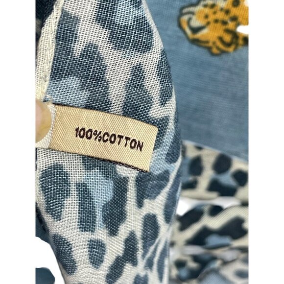 J C Sunny  top open side cape sleeves open front Tiger design cotton - Picture 6 of 7